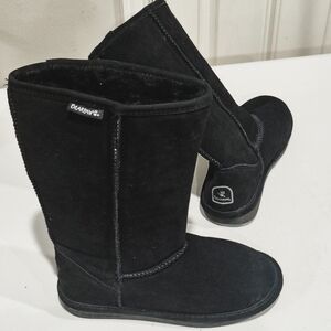 Bearpaw Women's Black Suede Boots Size 8